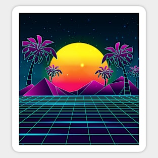 Sunset Retrowave Sticker